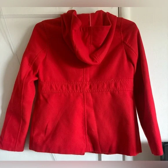 Old Navy Vibrant Red Toggle Coat - Picture 3 of 6